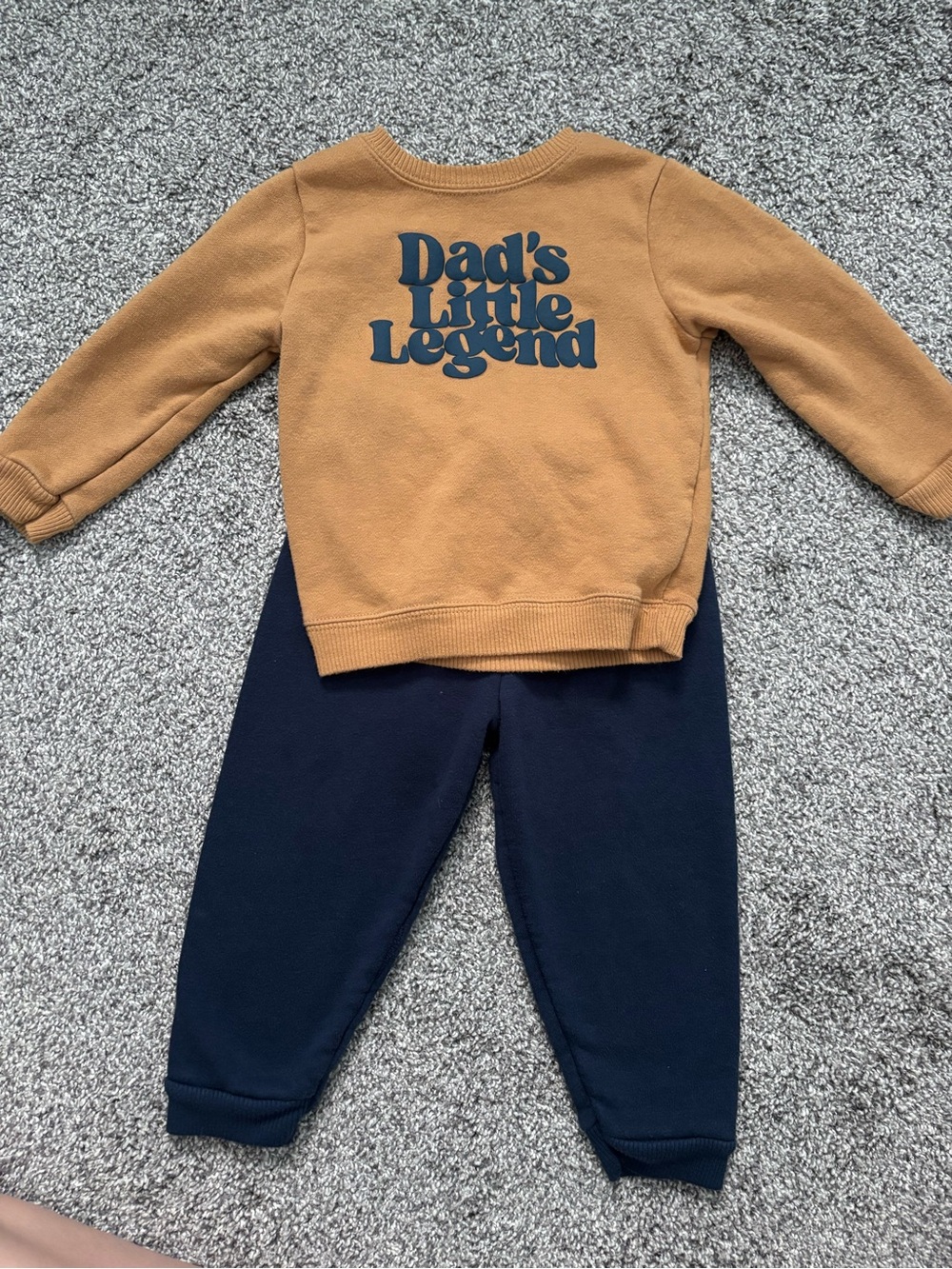 Garanimals Mustard Sweatshirt & Navy Joggers Set - Kids